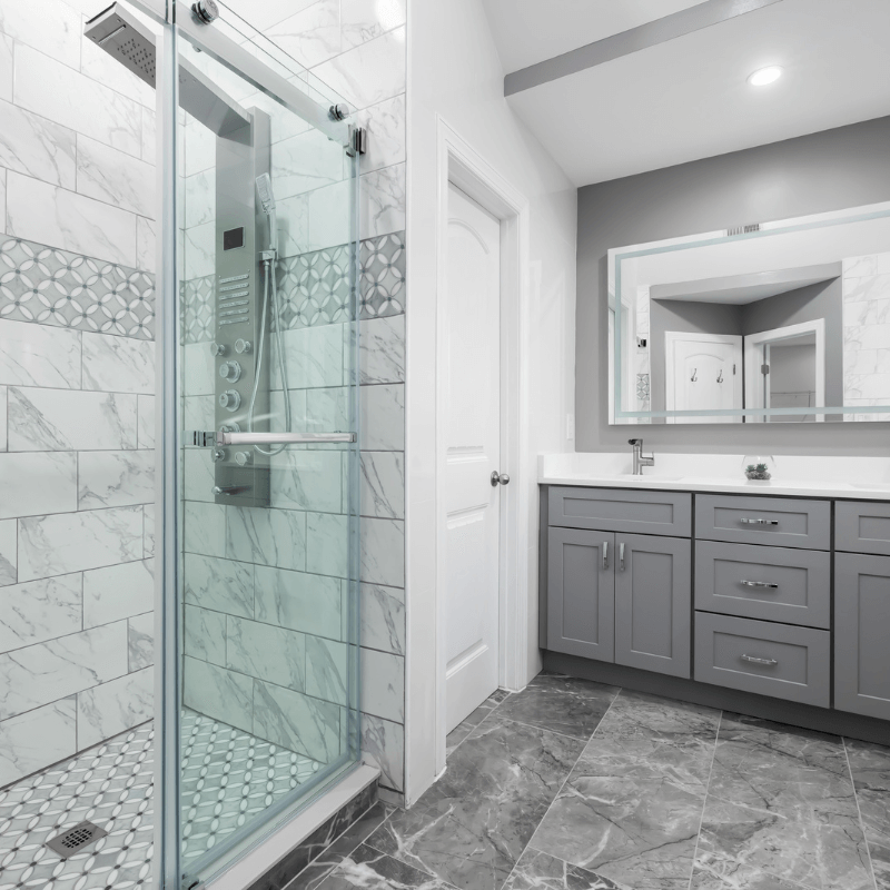 Wide-plank white oak hardwood flooring installation in Brooklyn home